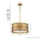 preview thumbnail 4 of 6, Hunter Valdaz Brushed Luxe Gold 3 Light Pendant - Modern & Contemporary - Kitchen, Dining Room, Bedroom, Office
