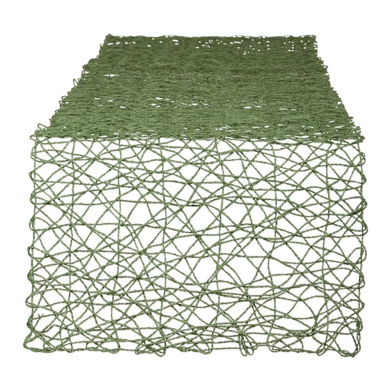 DII Woven Paper Table Runner - 72"x14" - Artichoke Green