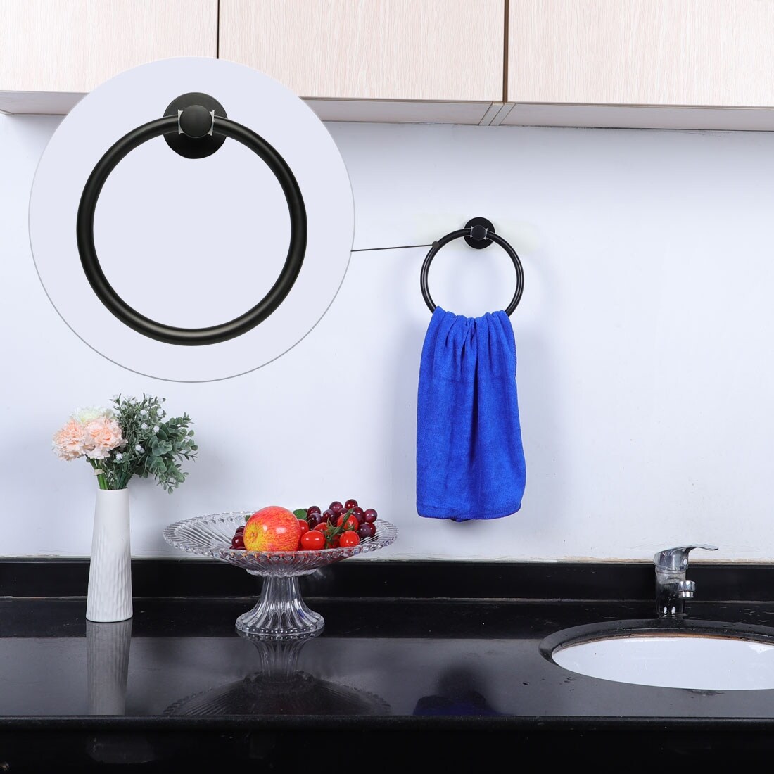 Shop Stainless Steel Bathroom Towel Ring Hanger Rack Holder Round