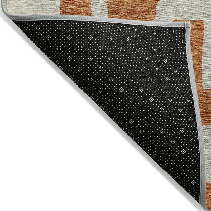 Machine Washable Indoor/ Outdoor Chantille Geo Contemporary Rug