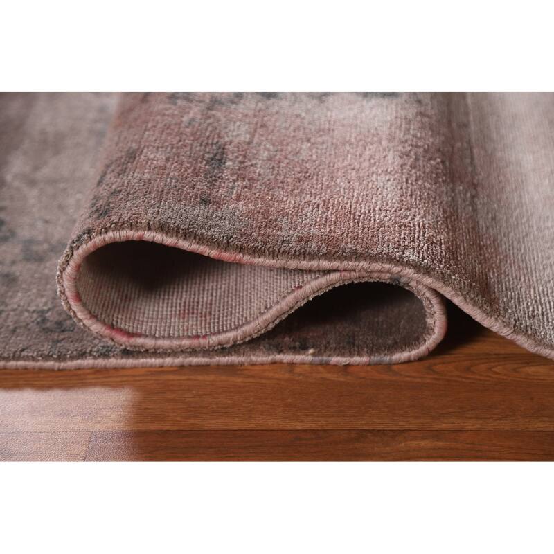 All-Over Abstract Indian Modern Rug Hand-Knotted Wool Carpet - 4'10"x 6'11"