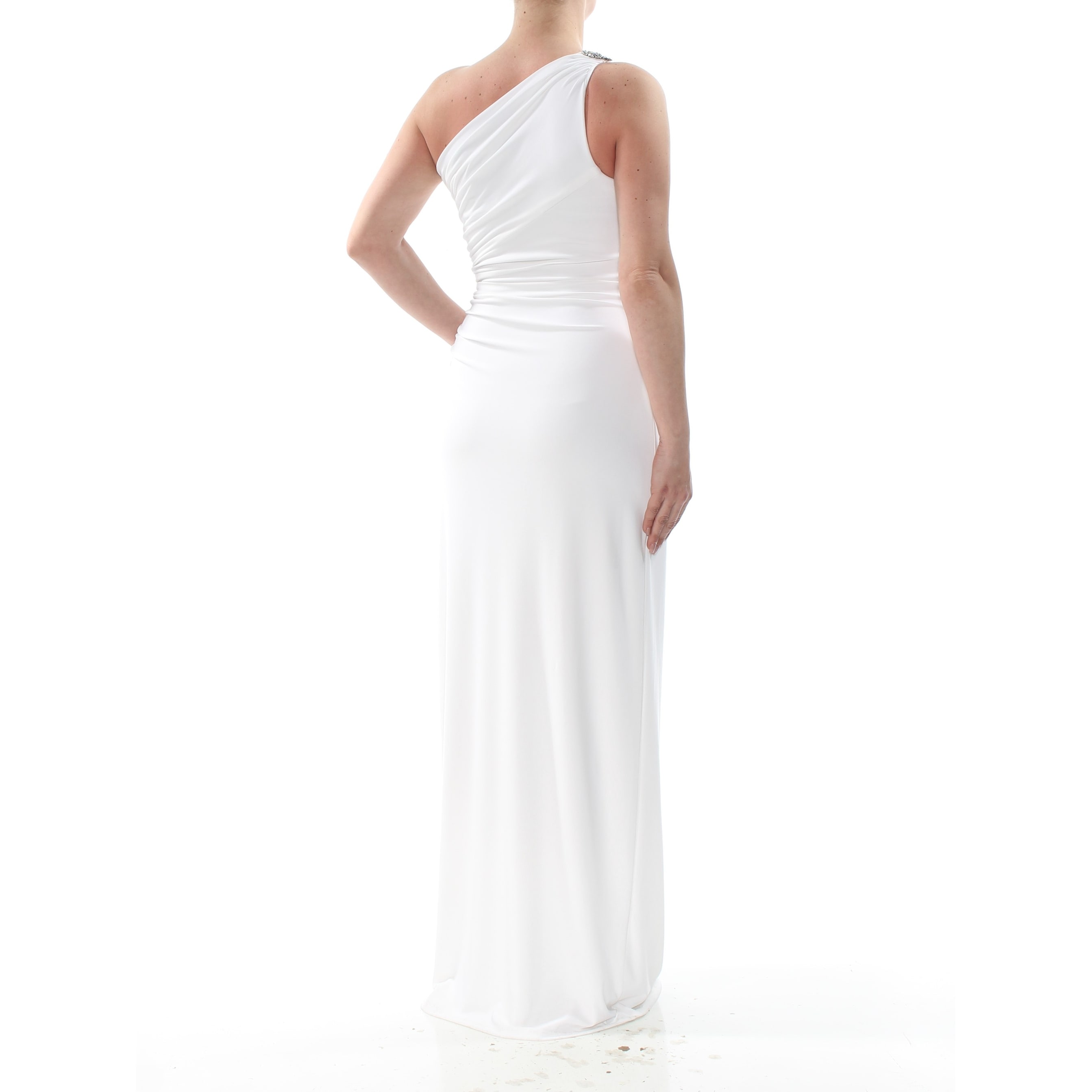 ralph lauren jersey one shoulder gown