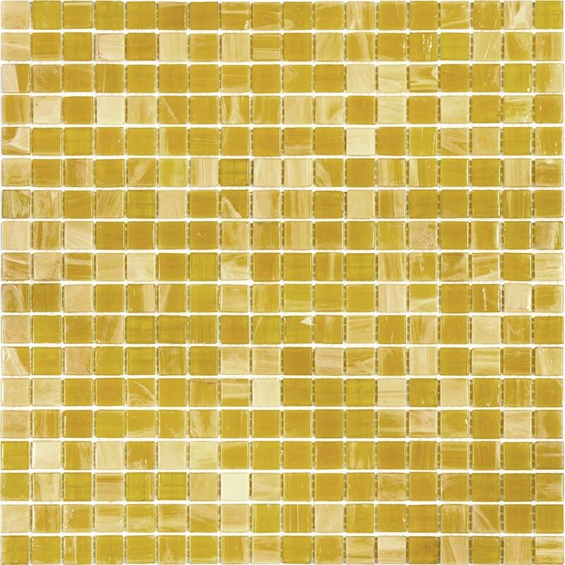 Apollo tile 12" x 12" Skosh Glossy Butter Beige Glass Tile (18.69 sq ft/case) - 20 Pack