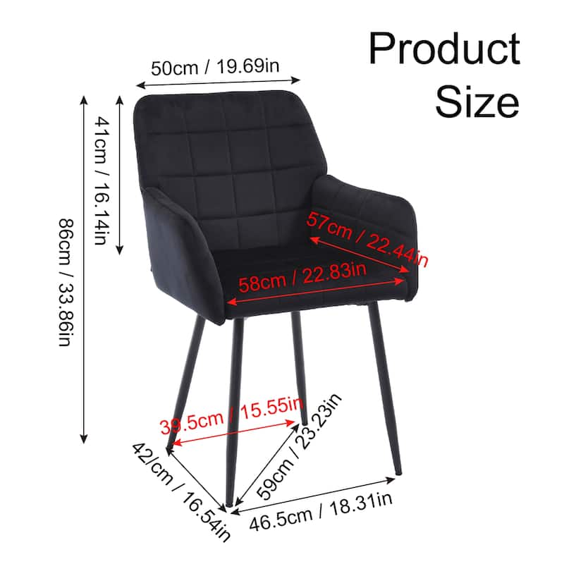 Dining Chairs Set of 1 with Armrests