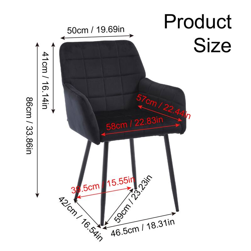 Dining Chairs Set of 2 with Armrests