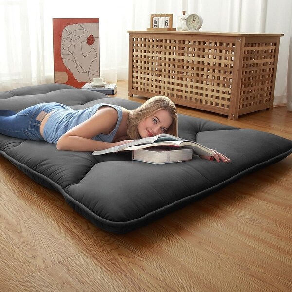 Foldable Japanese Style Floor Mattress Roll Up - On Sale - Bed