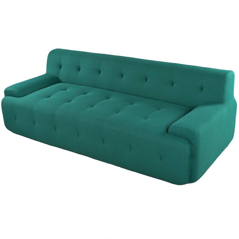 86.2'' Tufted Upholstered Sofa 3-Seat Modular Lounge Sofa for Livingroom Polyester Mesh Sofa Chaise