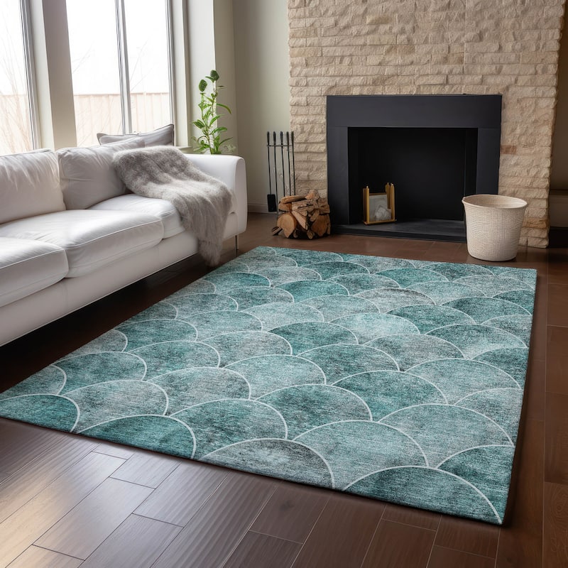 Premium Washable Super Soft Contemporary Geo Mayfield Rug