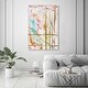 preview thumbnail 63 of 64, Bright Days, Pastel Bright Strokes Modern Gold Canvas Wall Art Print for Living Room
