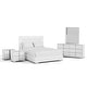 preview thumbnail 11 of 29, Furniture of America Erina Modern Glossy 5-Piece Panel Bedroom Set
