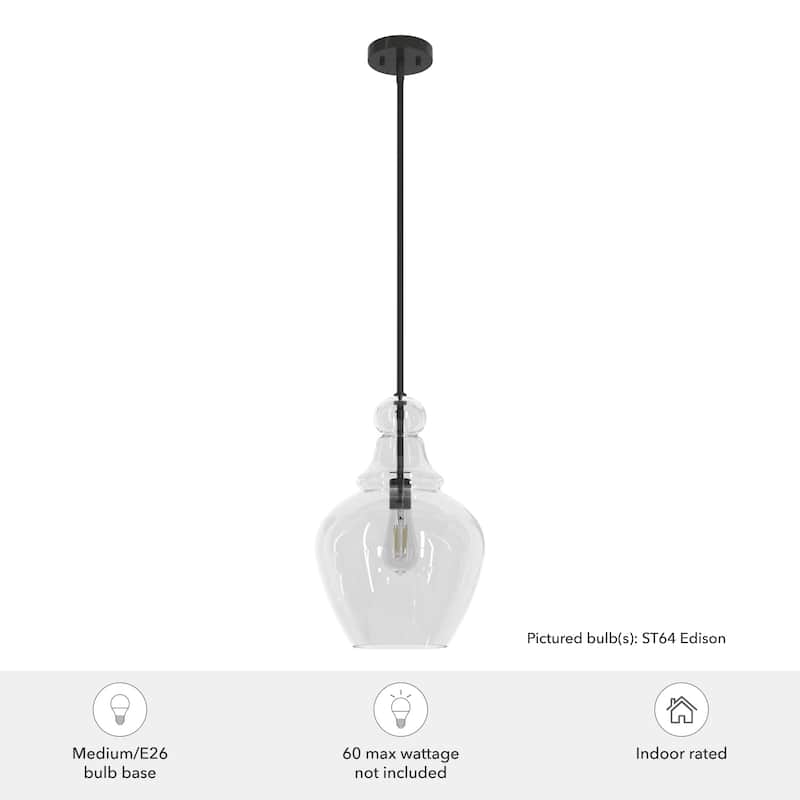 Hunter Maple Park 1 Light Pendant - Kitchen Island, Dining room, Entry - Modern Farmhouse, Transitional, Contemporary