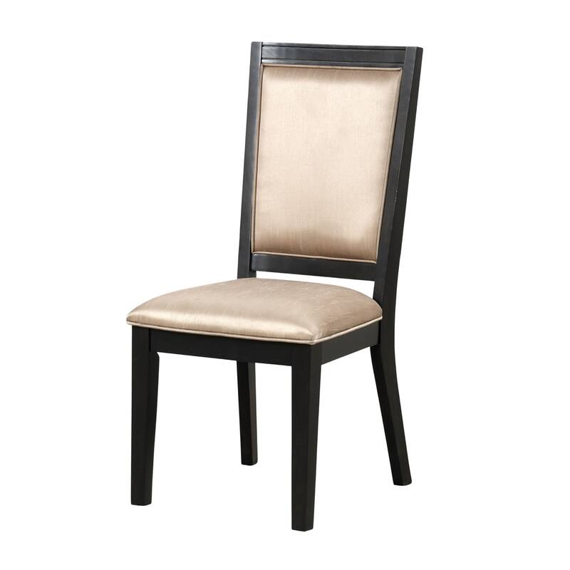 Espresso Set Of 2pc Dining Chairs, Contemporary Style