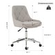 preview thumbnail 35 of 43, Modern Teddy Fleece Fabric with Metal Legs with Lift Adjustment, Swivel Office Chair