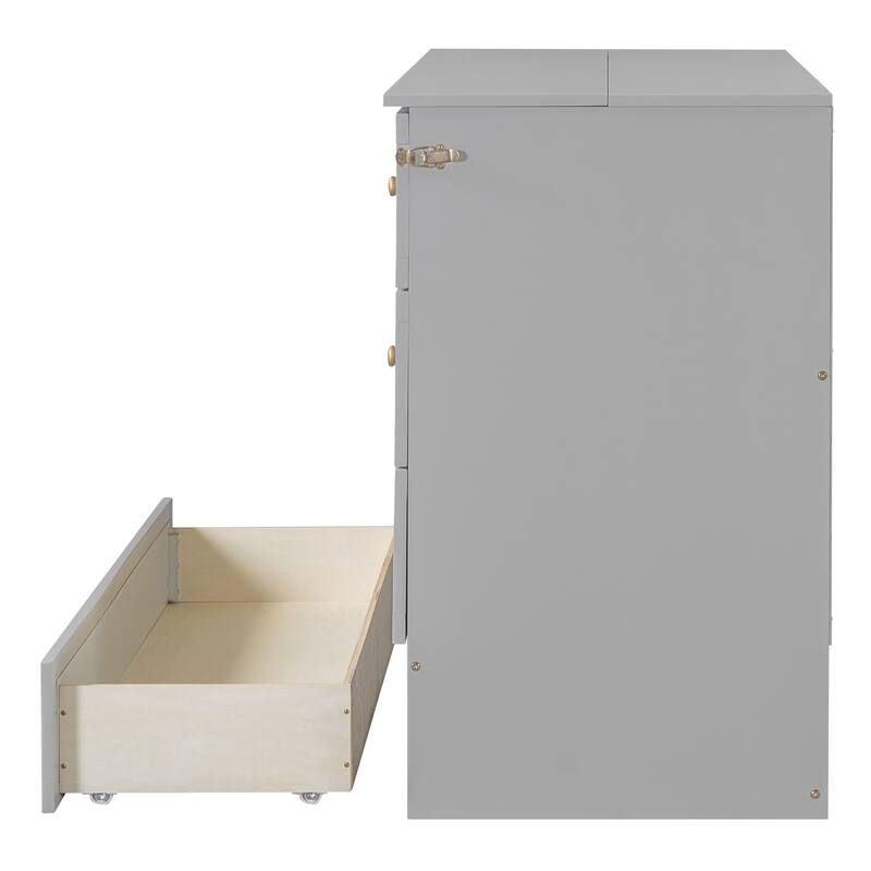 Murphy Bed with Versatile Storage & Large Drawers