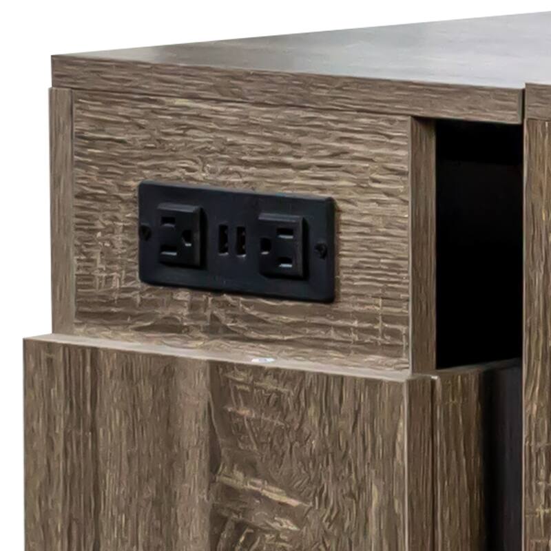 GDF Studio - Lalia Modern Multifunctional Extendable Dining Table with Storage Panels - 118.11"