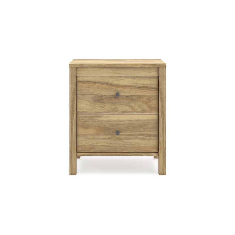 Signature Design by Ashley Bermacy Light Brown Panel Headboard with 2 Nightstands
