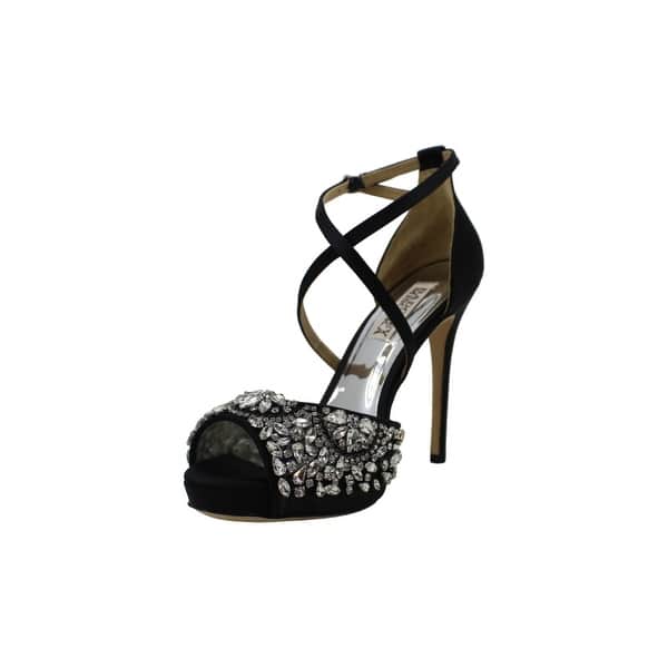 Badgley Mischka Womens Lyzbeth Open Toe Bridal Ankle Strap Sandals