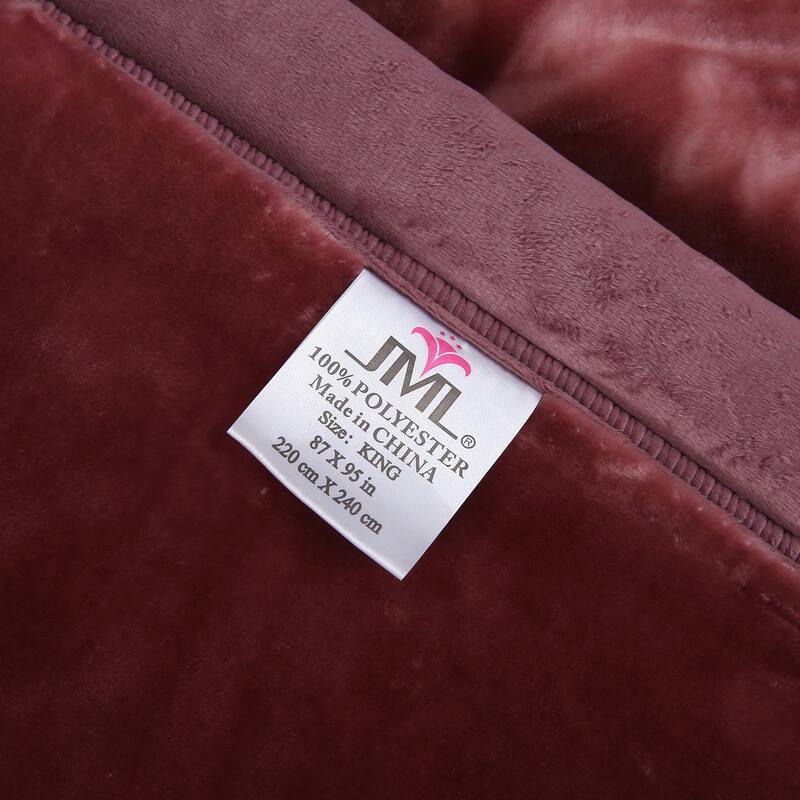 Reversible 10.5 Pounds Plush Fleece Blankets, 2 PLY A&B Design 87" x 95" Bed Blankets for Winter