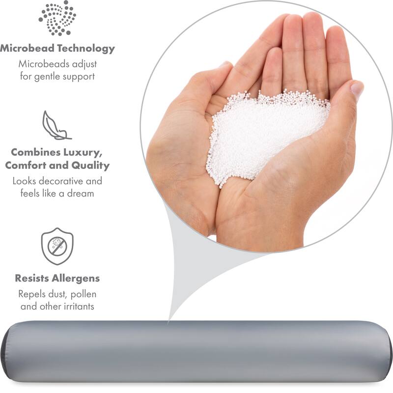 Straight Body Pillow, Premium Microbead,Side Sleeping / Pregnant Women