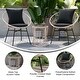preview thumbnail 6 of 22, Indoor/Outdoor Rattan Rope Bistro Set, Glass Top Table & Cushions