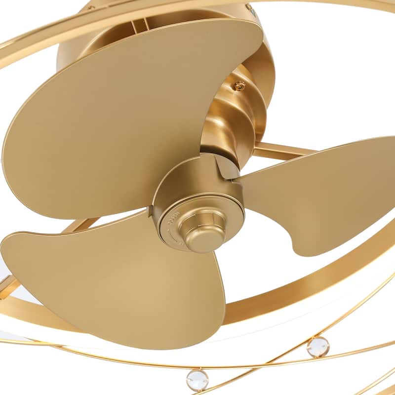 21-In LED Chandelier Ceiling Fan with Light Remote(3-blade)