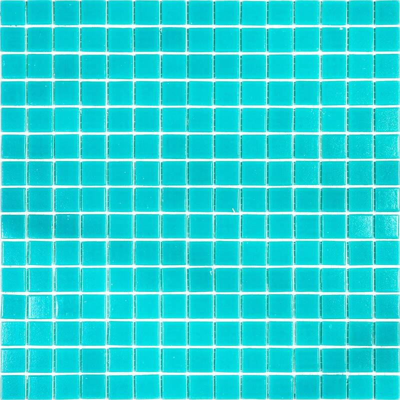 Dune 12 in. x 12 in. Glossy Ice Green Glass Mosaic Wall and Floor Tile