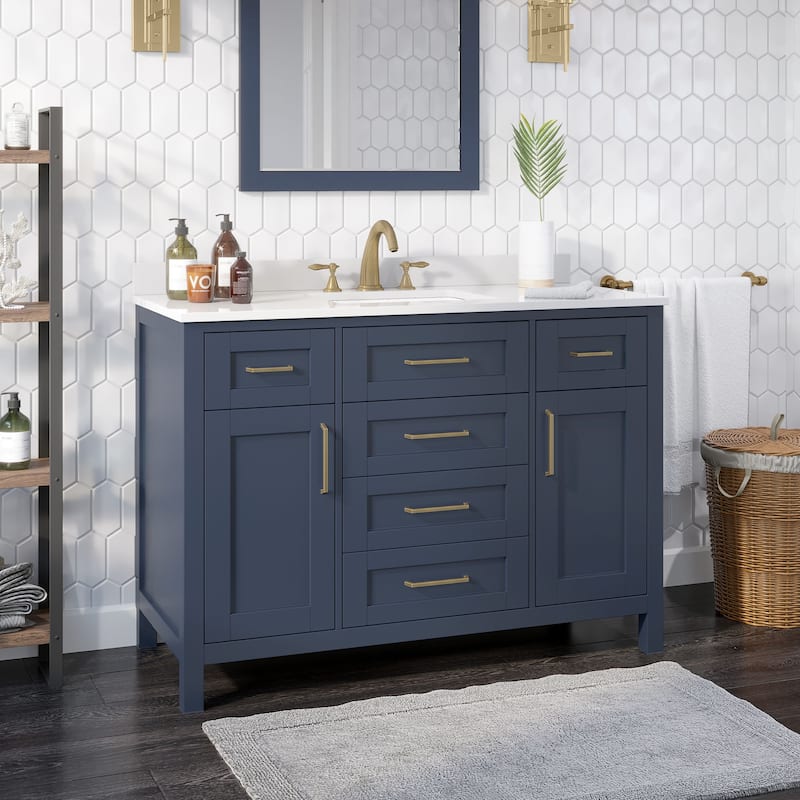 OVE Decors Tahoe 48 Midnight Blue Vanity
