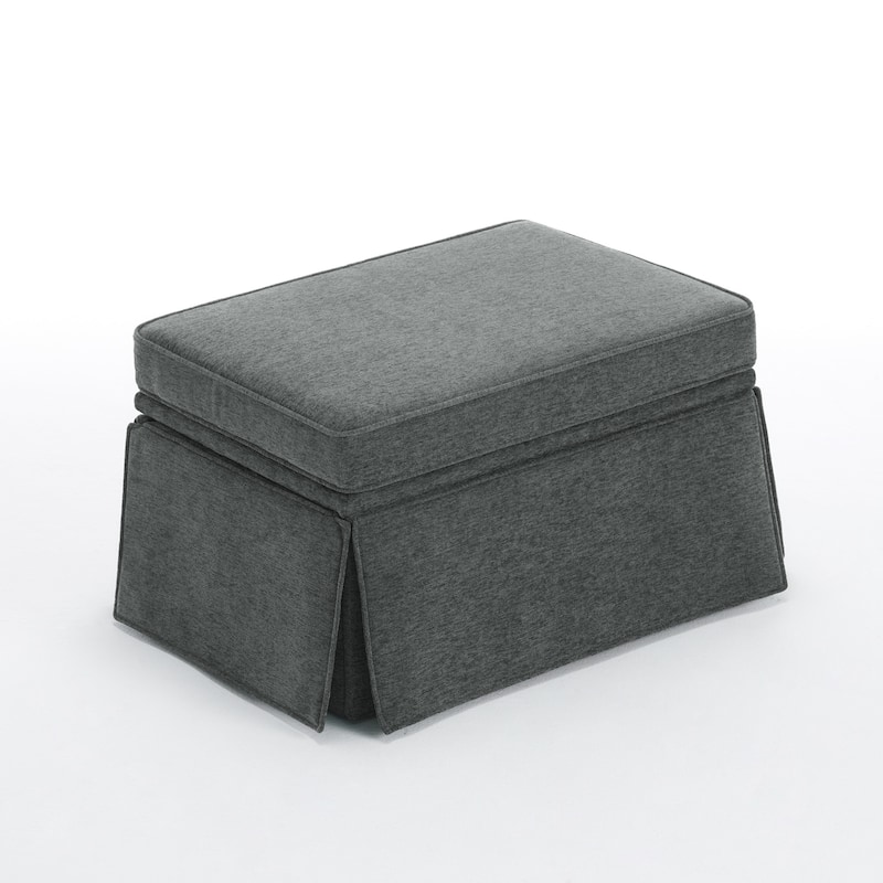 Skirted Oversized Storage Ottoman