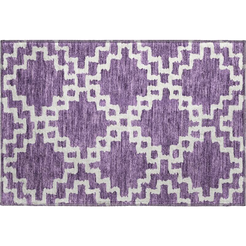 Premium Washable Super Soft Geo Trellis Mayfield Rug
