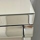 preview thumbnail 4 of 5, Silver Mirrored Console Table with Curved Mirror Front & 2 Drawers, Modern Dressing Table for Hallway & Living Room