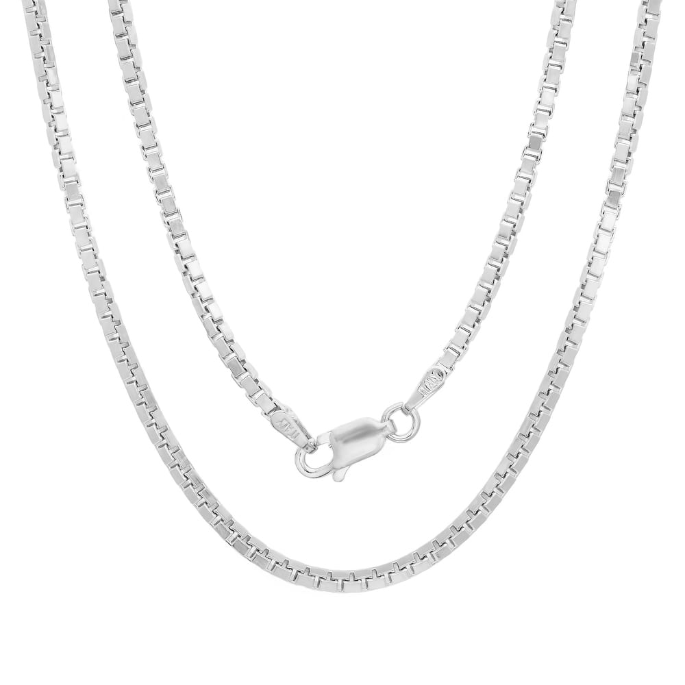 Roberto Martinez Sterling Silver Box Chain 2mm (16"-30")