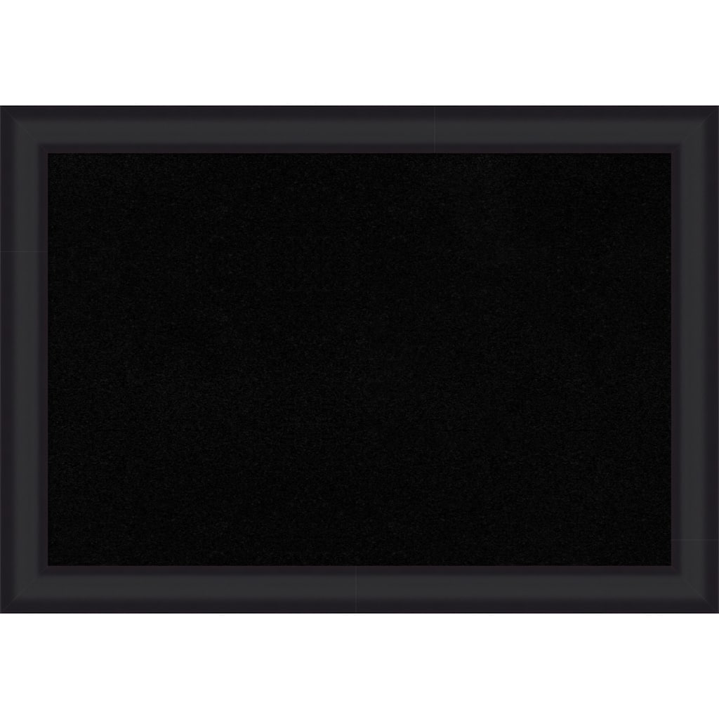 Oliver Black Wood Framed Cork Board - Bulletin Board, Organization Board, Pin Board