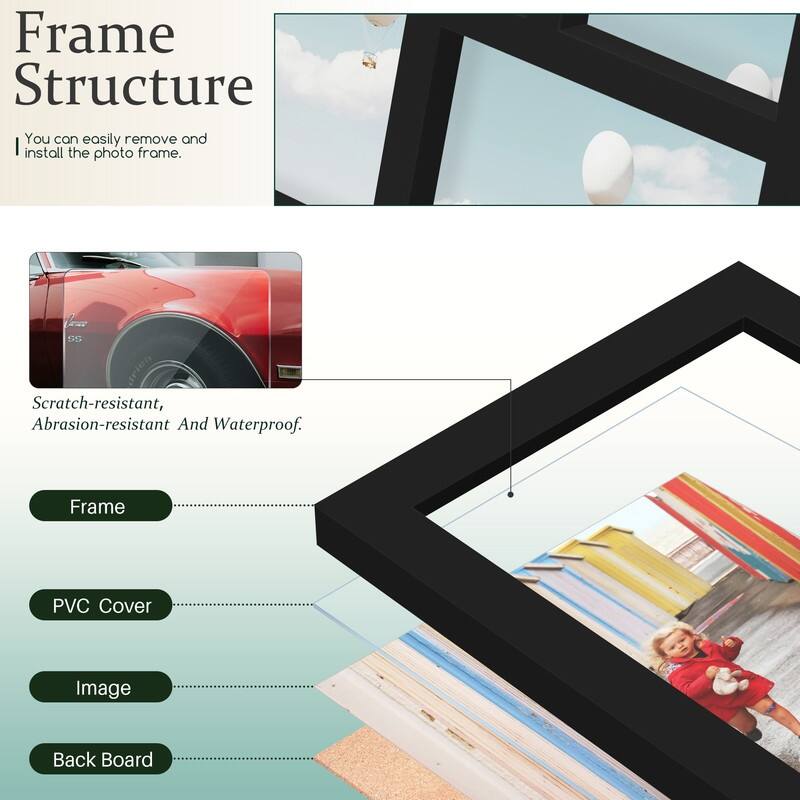 11 Opening Multi Compartment Display Photo Frame