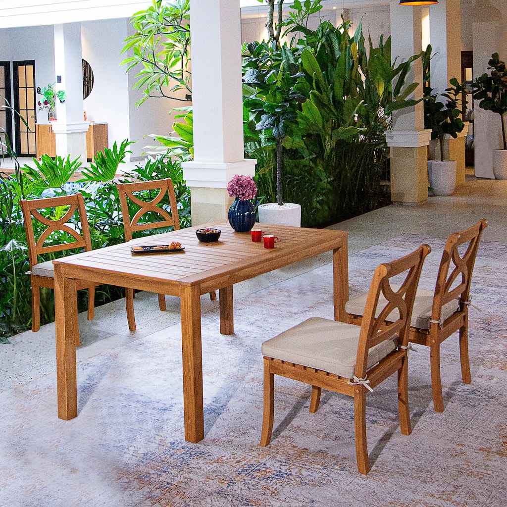 Cambridge Casual Lowell 5-piece Teak Outdoor Dining Set