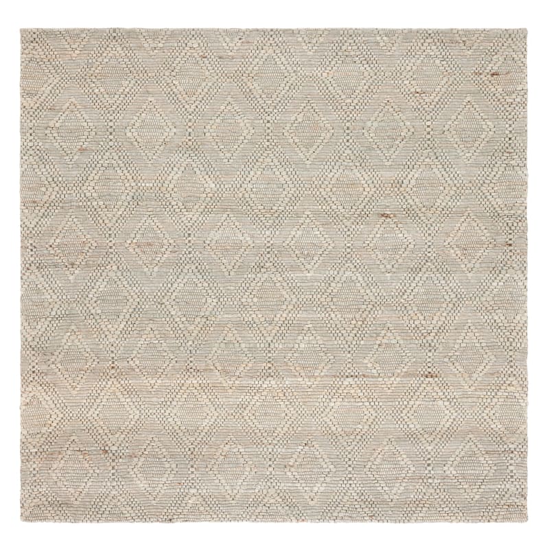 SAFAVIEH, Handmade Marbella Novica Jute Rug - 6' Square - Grey/Sage