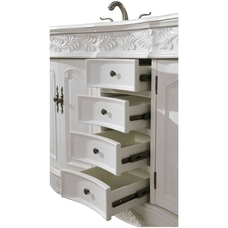 Elegant Lighting VF-1049-VW Windsor 60" Free Standing Double Basin