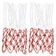 preview thumbnail 1 of 5, 2Pcs 17.7" Polyester Basketball Hoop Net Replacement, White Red