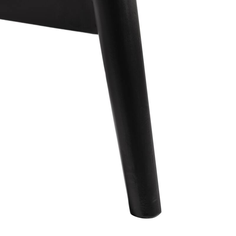 Black Modern 27.5" Accent Chair with High-Density Reflex Foam Frame for Living Room