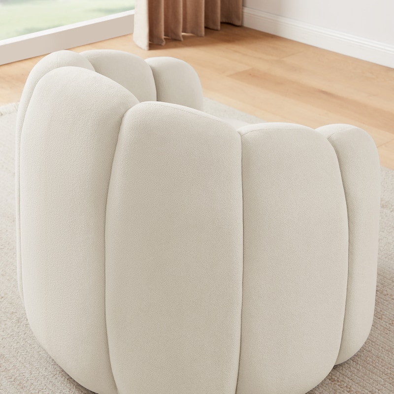 Art Leon Petal Accent Barrel Chair with Pillows