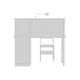 preview thumbnail 14 of 17, Solid Pine Wood Kids Study Desk with Storage Shelves & USB Clip Lamp, White Children Writing Desk for Bedroom or Playroom