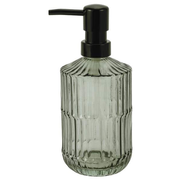 Simple Vertical Lines Soap Pump Dispenser for Bathroom 450ml 1 Pcs - Green Black