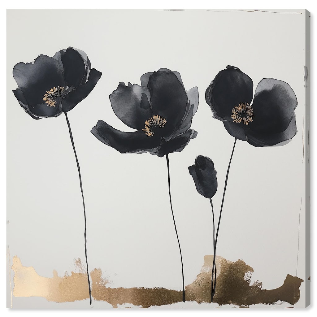 Nocturnal Flowers I Canvas by Art Remedy, Gallery Wrapped