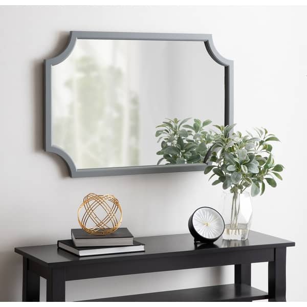 slide 2 of 136, Kate and Laurel Hogan Scalloped Wood Framed Mirror