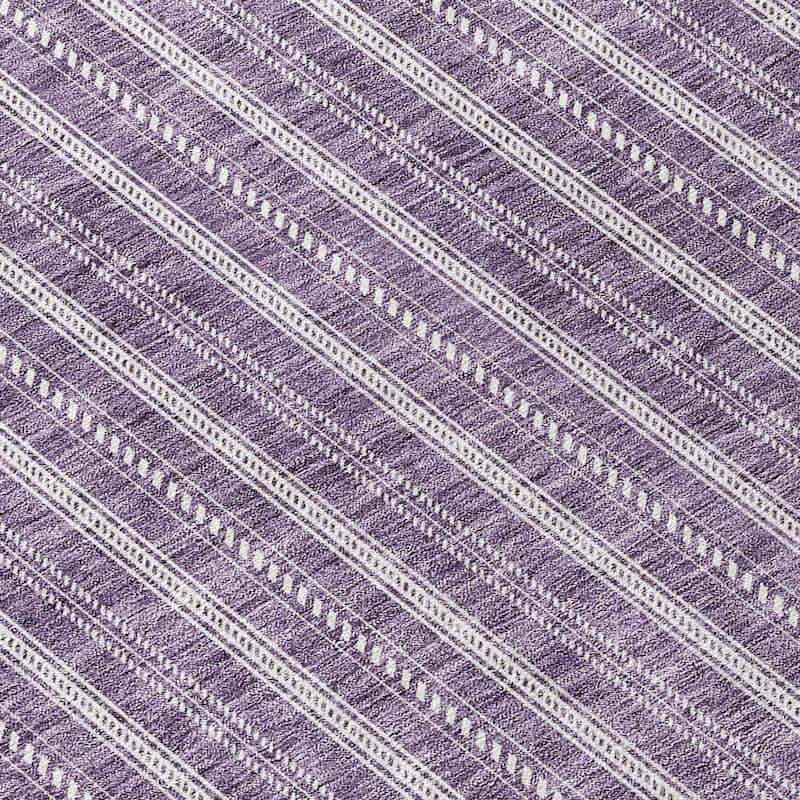 Machine Washable Indoor/ Outdoor Chantille Stripe Twist Rug