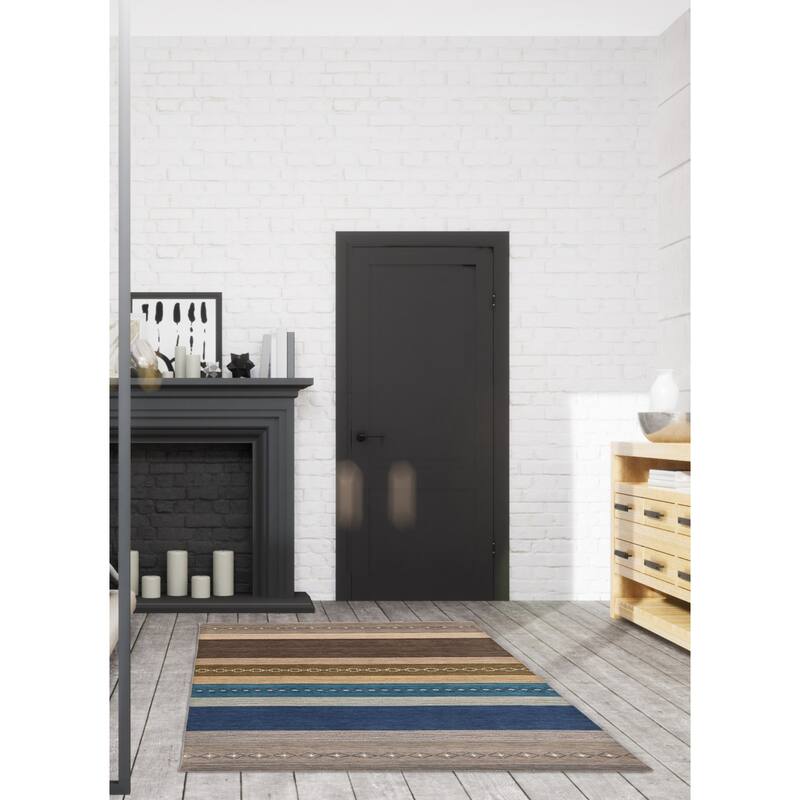 ECARPETGALLERY Hand Loomed Kashkuli Gabbeh Multi Color Wool Rug - 5'7 x 8'3