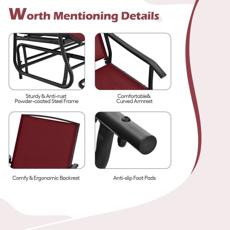 Comfortable 2-Person Loveseat for Patio and Garden - 57" x 28" x 38" (L x W x H)