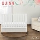 preview thumbnail 2 of 3, Dream On Me Quinn Full-Size Folding Crib - White