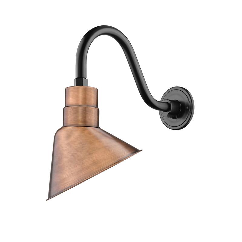 Millennium Lighting 10" Angle Shade with 15" Gooseneck in Multiple Finishes