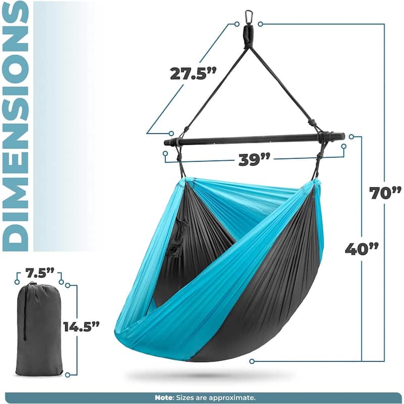 Hanging Hammock Chair (Tree Pod Sensory Swing) - 15 x 6.3