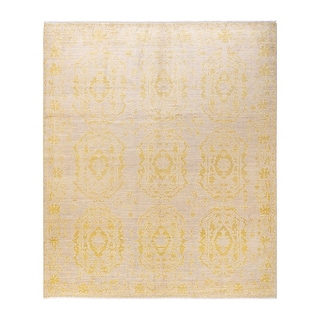 Oushak, One-of-a-Kind Hand-Knotted Area Rug - Ivory, 8' 7" x 9' 10" - 8 X 10